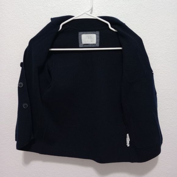 Zara Kid Boy Knit Sweater / Cardigan dark navy size 9 ~ 134cm - Picture 10 of 11